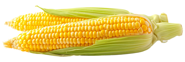 Corncobs or corn ears  isolated on transparent background With clipping path.3d render png