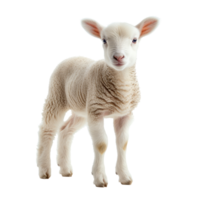 AI generated young sheep lamb isolated on transparent background With clipping path png