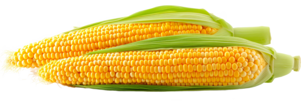 Corncobs or corn ears  isolated on transparent background With clipping path.3d render png