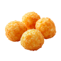 AI generated Crispy Cheese ball isolated on transparent background With clipping path.3d render png