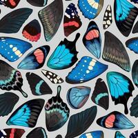 mariposa y polilla alas vector sin costura modelo en neutral antecedentes