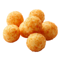 AI generated Crispy Cheese ball isolated on transparent background With clipping path.3d render png