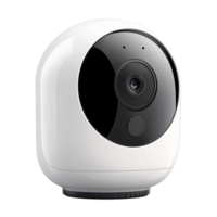 Closed up of Smart home wireless security camera isolated on transparent background With clipping path.3d render png