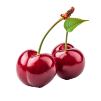Cherry isolated on transparent background With clipping path.3d render png
