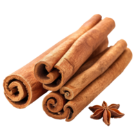 Cinnamon in closeup isolated on transparent background With clipping path.3d render png