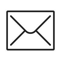 icon mail, message, inbox envelope flat style icon isolated on white background vector