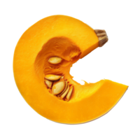 Butternut abóbora fatia isolado em transparente fundo com recorte caminho.3d render png