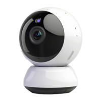 Closed up of Smart home wireless security camera isolated on transparent background With clipping path.3d render png