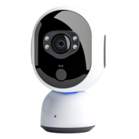 Closed up of Smart home wireless security camera isolated on transparent background With clipping path.3d render png