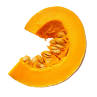 Butternut abóbora fatia isolado em transparente fundo com recorte caminho.3d render png