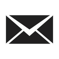 icon mail, message, inbox envelope flat style icon isolated on white background vector
