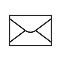 icon mail, message, inbox envelope flat style icon isolated on white background vector