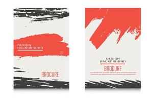 Abstract brush background banner flyer cover book set. vector illustration