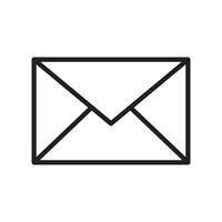 icono correo, mensaje, bandeja de entrada sobre plano estilo icono aislado en blanco antecedentes vector