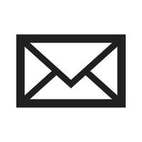 icono correo, mensaje, bandeja de entrada sobre plano estilo icono aislado en blanco antecedentes vector