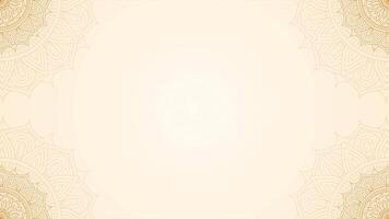 Gilded Circles Animation Of Detailed Geometric Line Mandala Art Blank Horizontal Video Background Design