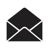 icono correo, mensaje, bandeja de entrada sobre plano estilo icono aislado en blanco antecedentes vector