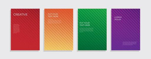 Modern minimalist cover design with dynamic colorful halftone gradient. Vector template for presentation, web, brochure or poster