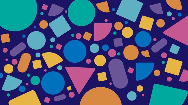 Abstract simple geometric shape colorful vector background