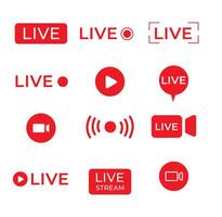 Live video broadcast icon vector illustration