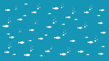 Ocean fishes vector pattern background