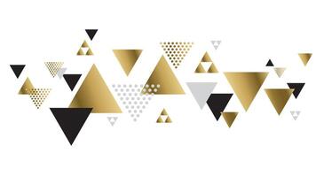 Abstract geometric gold triangle vector illustration