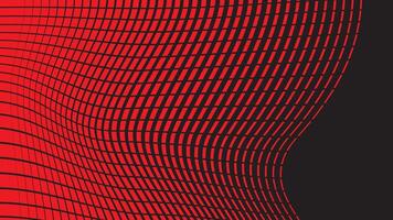 Abstract geometric dynamic wave line red and black vector background