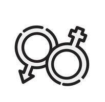 Male and female symbol icon vector illustration