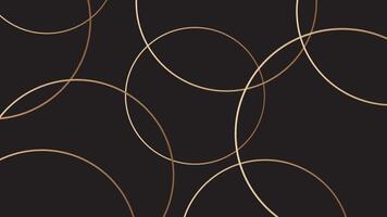 Abstract modern mosaic circle in gradient gold and black vector background