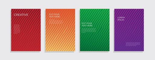 Modern minimalist cover design with dynamic colorful halftone gradient. Vector template for presentation, web, brochure or poster