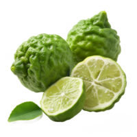 AI generated Bergamot fruit isolated on transparent background With clipping path.3d rendering png