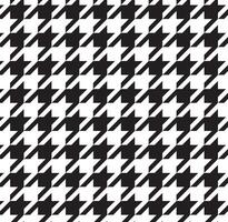 Seamless houndstooth black and white vector pattern background