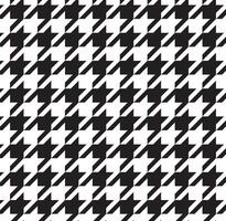 Seamless houndstooth black and white vector pattern background