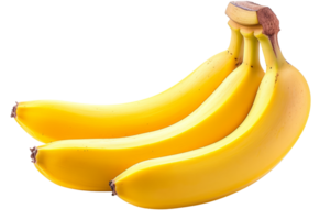 Bunch of bananas isolated on transparent background With clipping path.3d render png
