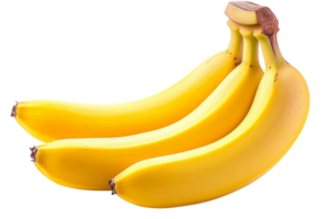 manojo de bananas aislado en transparente antecedentes con recorte camino.3d hacer png