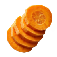 Carrot slice. Carrot slices isolated on transparent background With clipping path.3d render png