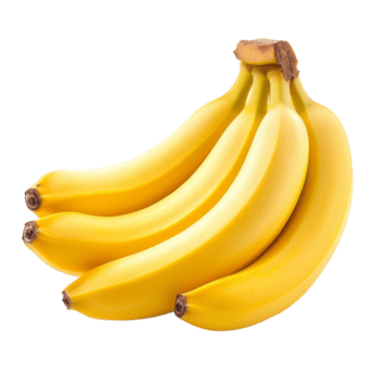 ai generato mazzo di banane isolato su trasparente sfondo con ritaglio percorso.3d rendere png