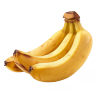 AI generated Bunch of bananas isolated on transparent background With clipping path.3d render png