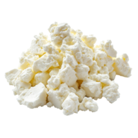 AI generated Bunch of cottage cheese isolated on transparent background With clipping path.3d render png