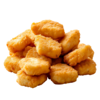 Bunch of chicken nuggets isolated on transparent background With clipping path.3d render png