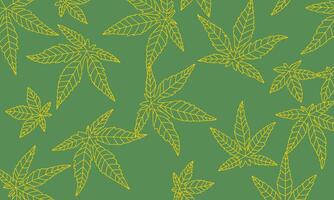 Hand drawn Leaf line art background vector