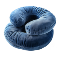 AI generated blue neck pillows isolated on transparent background With clipping path.3d rendering png