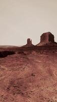 A desert landscape with a few rocks in the distance video