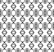 Beautiful vector seamless pattern in black color on a white background