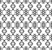 Beautiful vector seamless pattern in black color on a white background