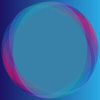 Abstract round shape frame on blue gradient background vector