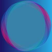 Abstract round shape frame on blue gradient background vector