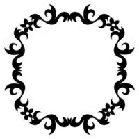 Beautiful and stylish black frame drawn in doodle style on a white background vector