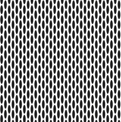 Vector geometric seamless texture in the form of black ovals on a white background
