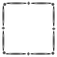 Black square geometric frame on white background vector